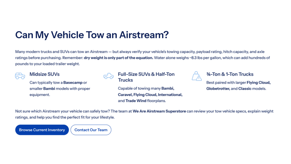 Can my vehicle tow an airstream?