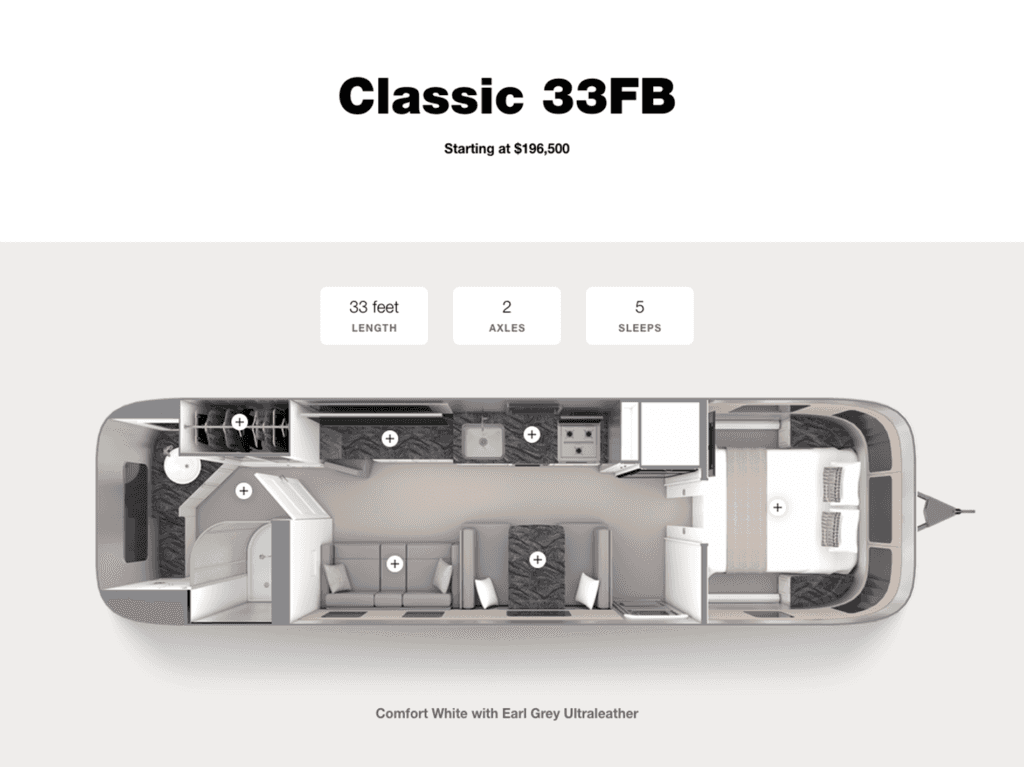 Classic 33FB Floorplan Airstream 1024x767 