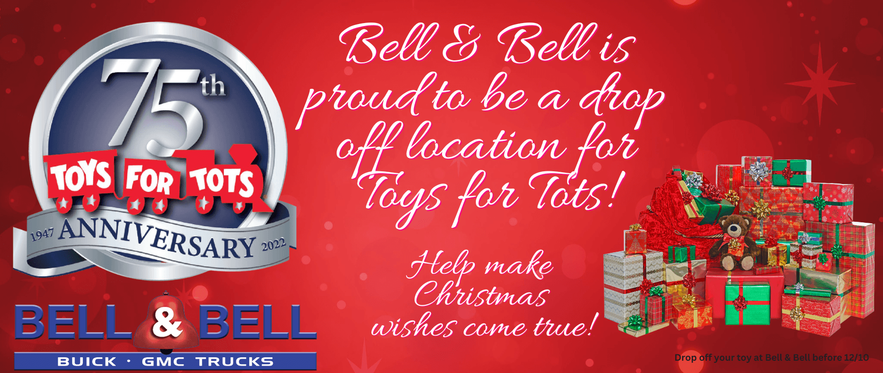Bell & Bell is proud to be a drop off location for Marine Toys for Tots