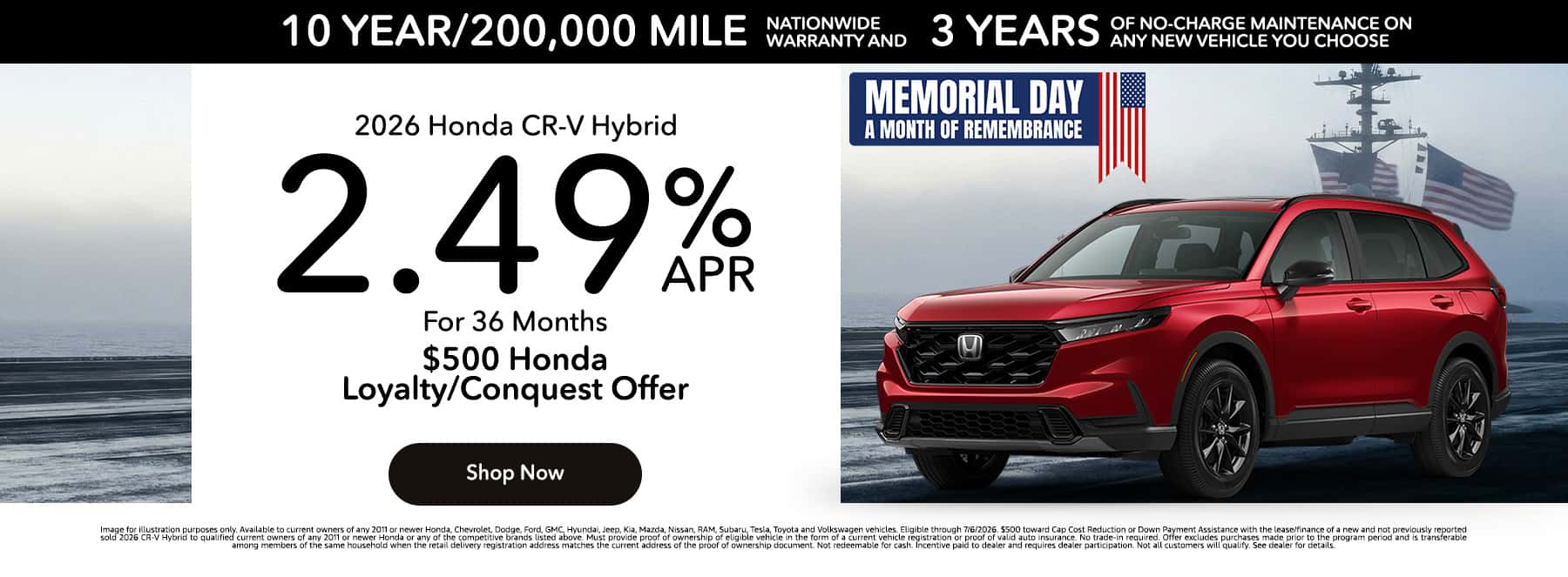 CR-V Hybrid Finance Offer