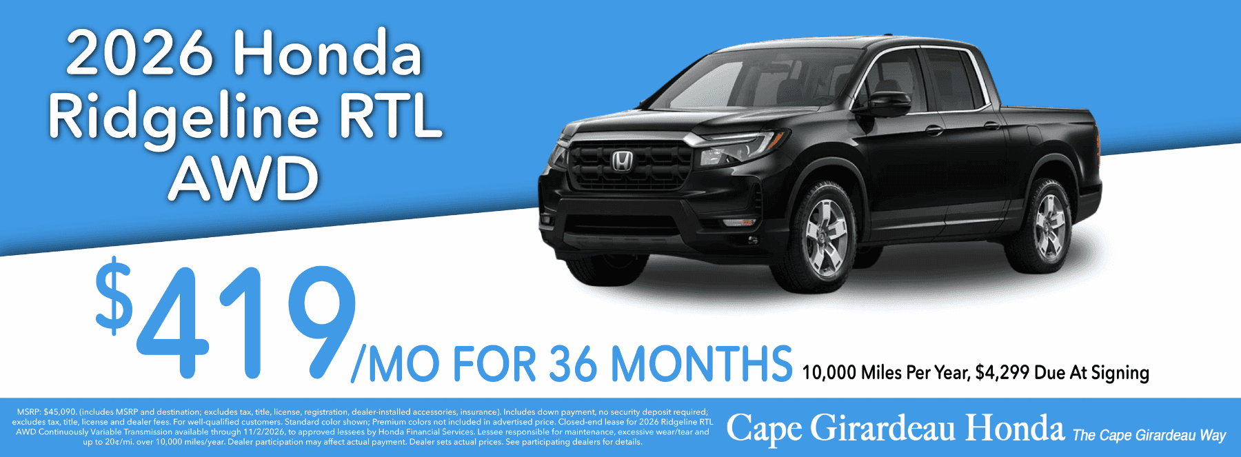 2026 Honda Ridgeline