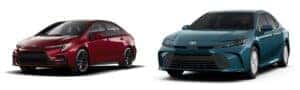 2025 Toyota Corolla and 2025 Toyota Camry