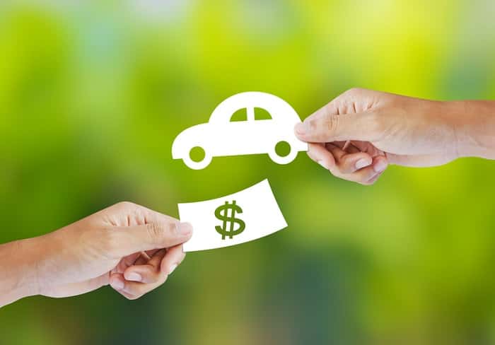 Exchanging cash for car