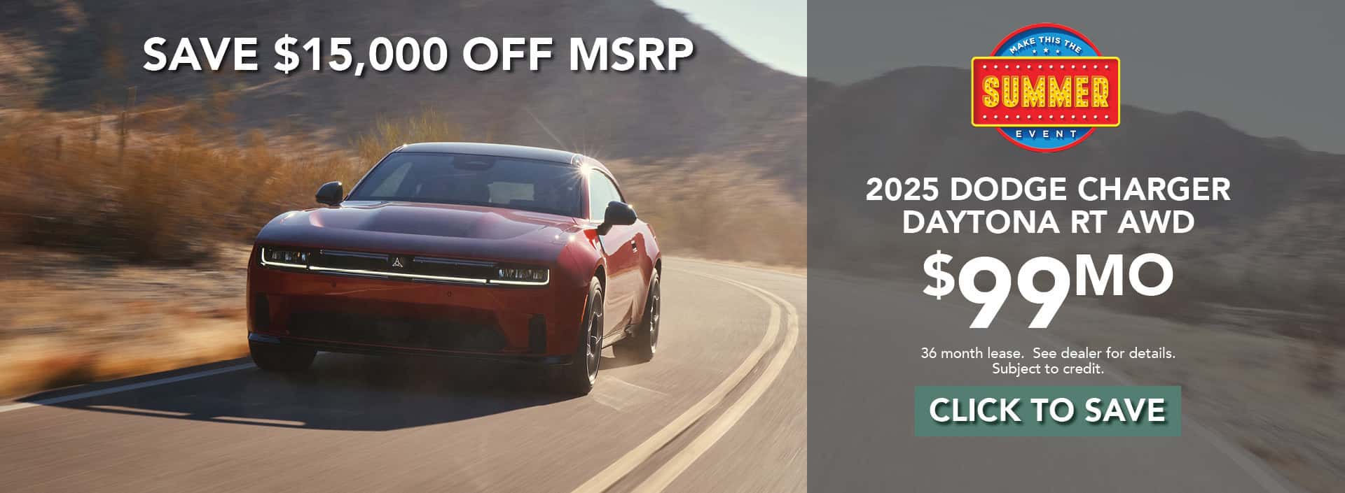 Dodge Charger August 2025 Special