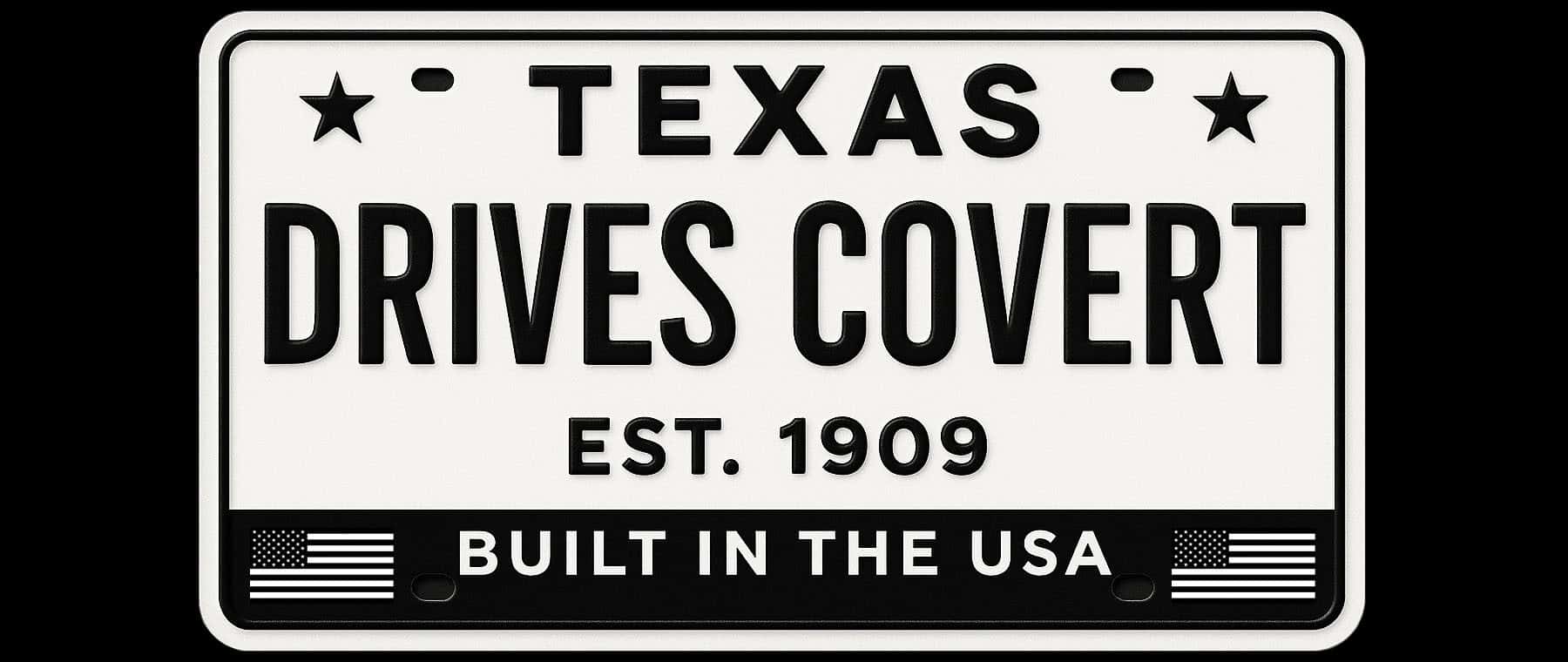 Texas-Drives-Covert&#8212;BW-License-Plate-USFlag
