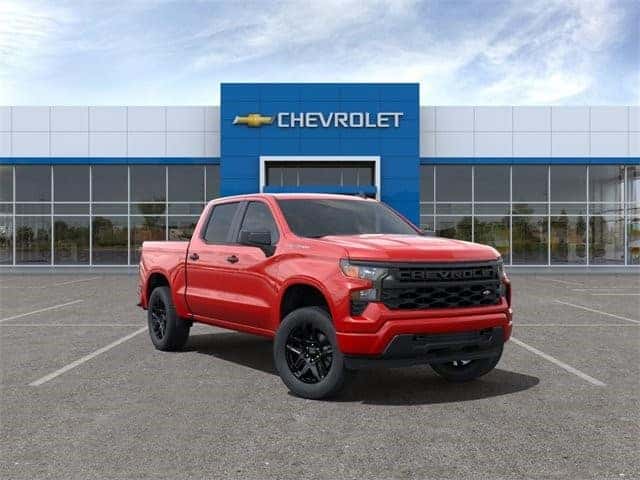 New 2024 Chevrolet Silverado 1500 Custom parked outside dealership
