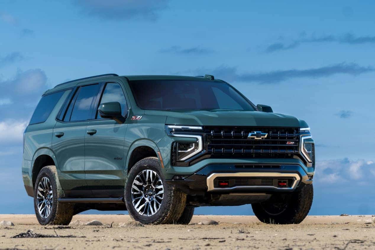 2025 Chevy Tahoe parked in the desert