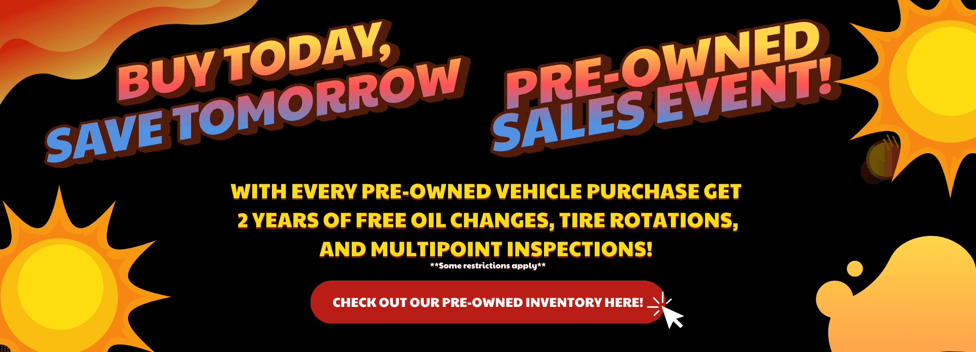 buy today, save tomorrow sales event