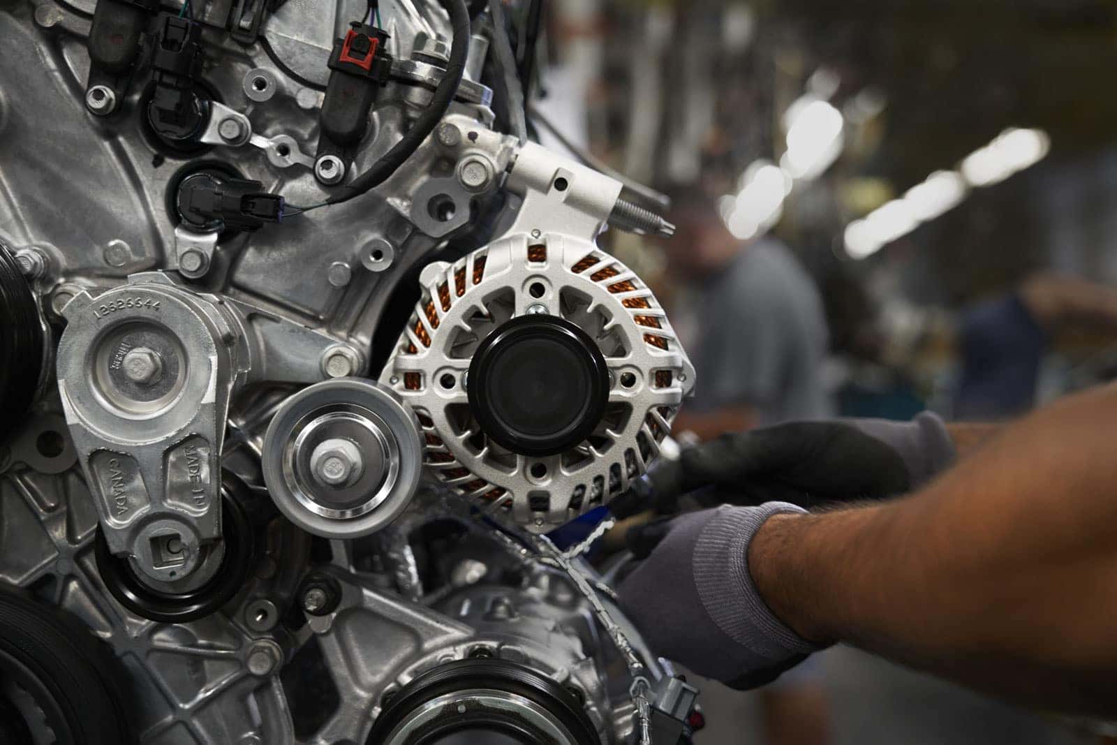Technician performing Chevy Repair for check engine light diagnosis