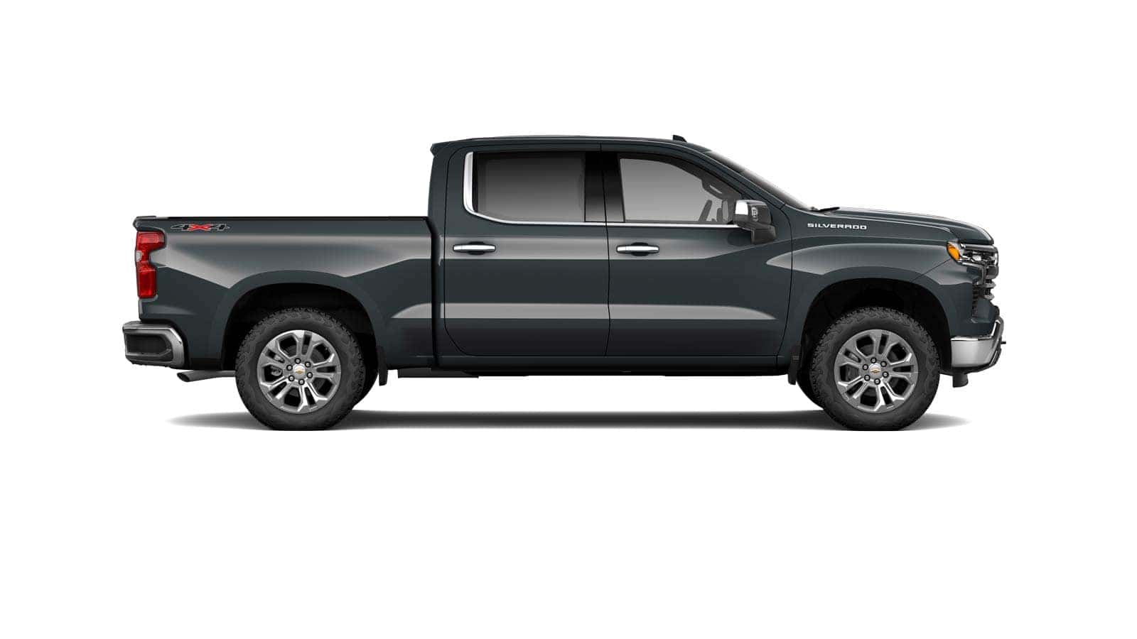 2026 Chevrolet Silverado 1500 LTZ in Sterling Gray Metallic parked with Denver Rocky Mountain backdrop