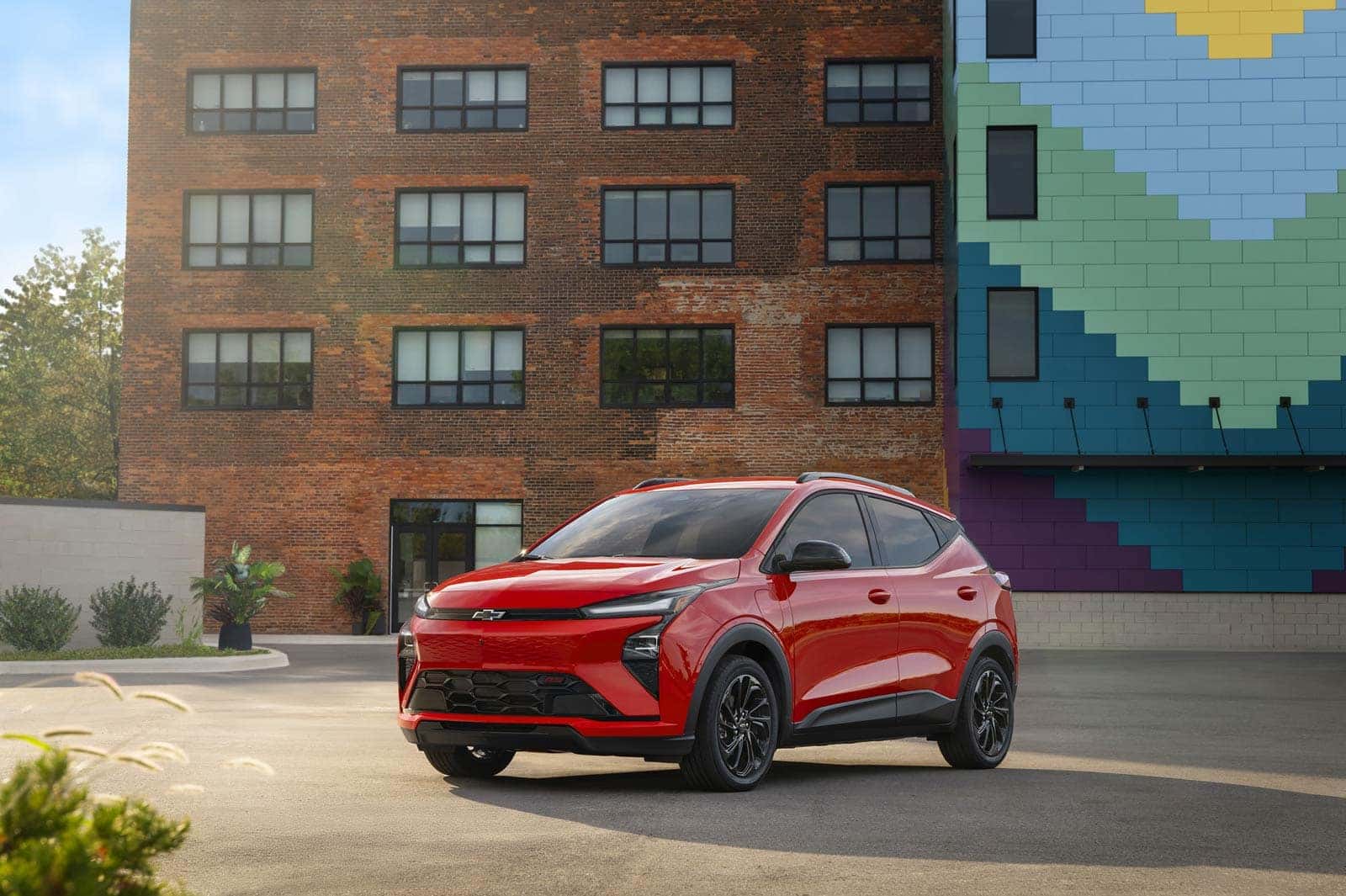 2027 Chevrolet Bolt RS exterior in driver-front three-quarter view