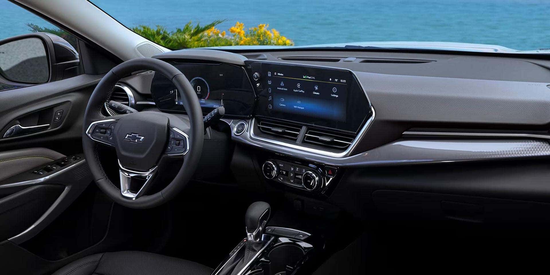 2026 Chevrolet Trax interior with modern touchscreen and comfortable small SUV cabin