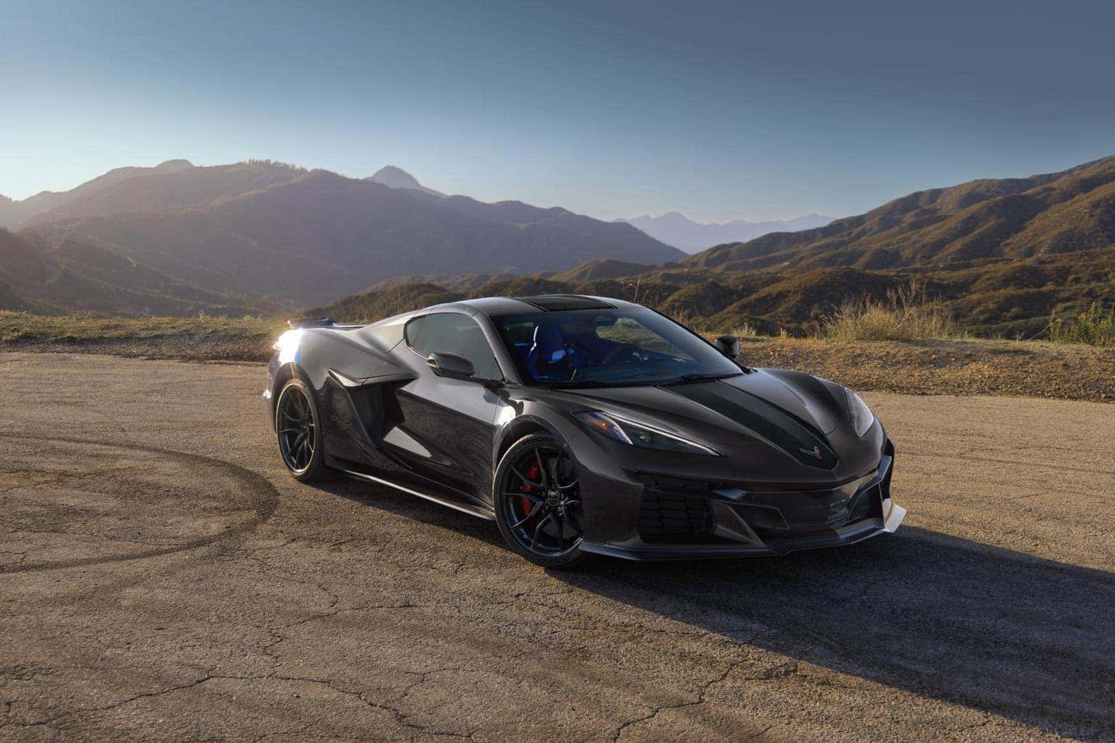 2027 Corvette Grand Sport X hybrid all-wheel-drive on a Colorado mountain road