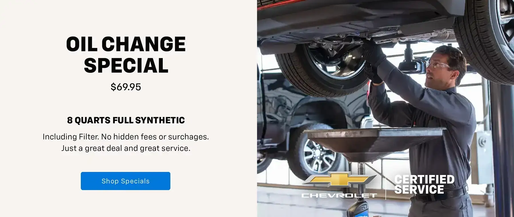 Oil Change Special at Emich Chevrolet