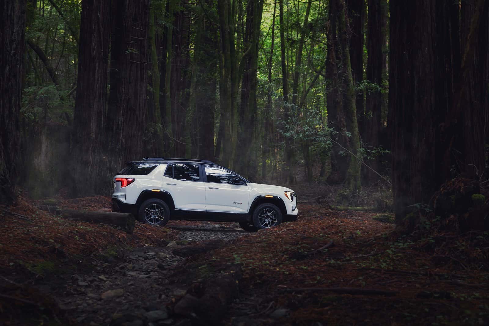 2026 GMC Terrain AT4 exterior — rugged compact SUV serviced at Emich Chevrolet in Lakewood