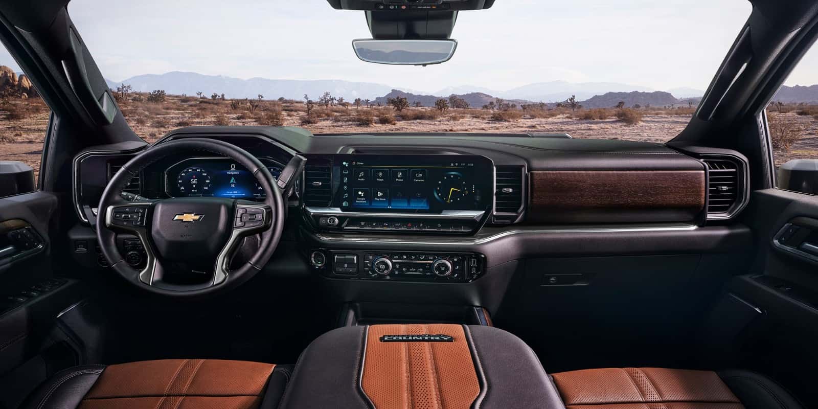 2026 Chevrolet Silverado HD interior with 13.4-inch touchscreen and 12.3-inch Driver Information Center — official Chevrolet image