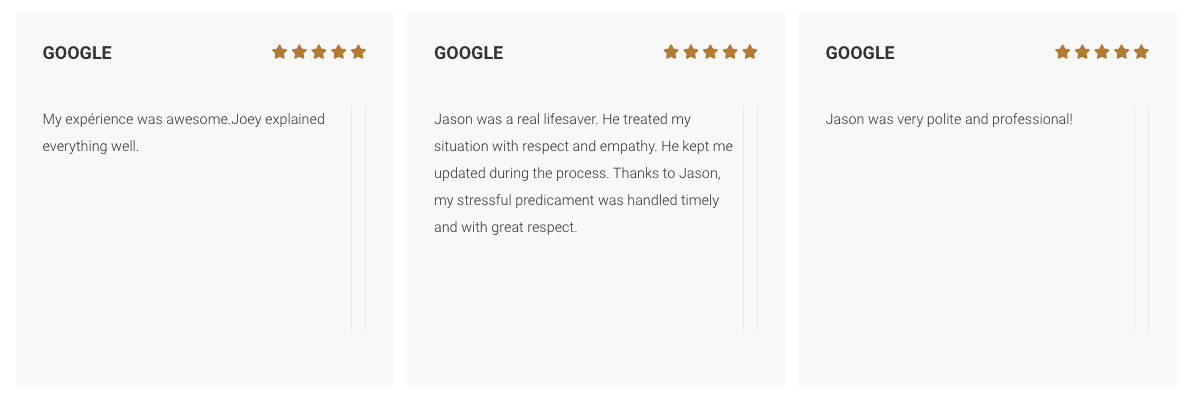 Reviews of dealership
