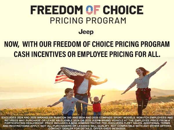 Freedom of Choice Pricing Program