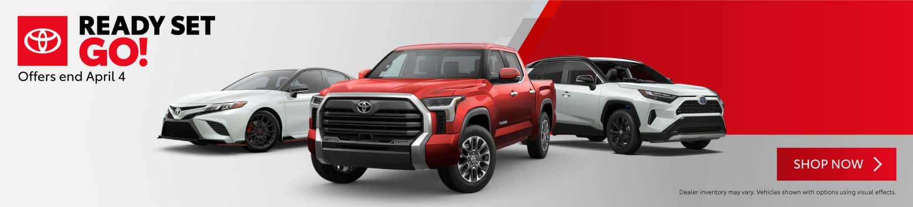 Toyota vehicles on graphic background