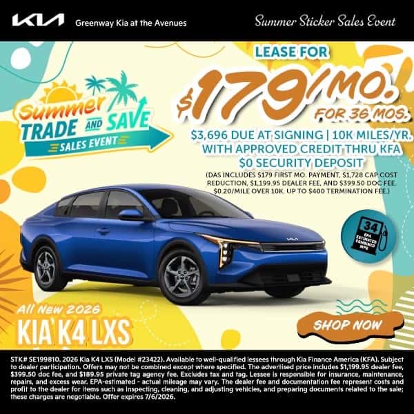 New 2026 Kia K4 LXS