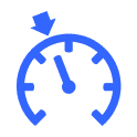 Blue Speed Limiter Indicator Dashboard Icon.