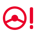 Red EPS Warning Light Dashboard Icon.