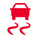 Red ESP (or ESC) Indicator Dashboard Icon.