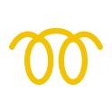 Yellow Glow Plug Indicator Dashboard Icon.