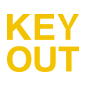 Yellow Key Out Warning Light Dashboard Icon.