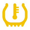 Yellow TPMS Malfunction Indicator Dashboard Icon.