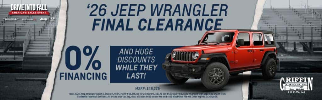 '26 Jeep Wrangler Final Clearance