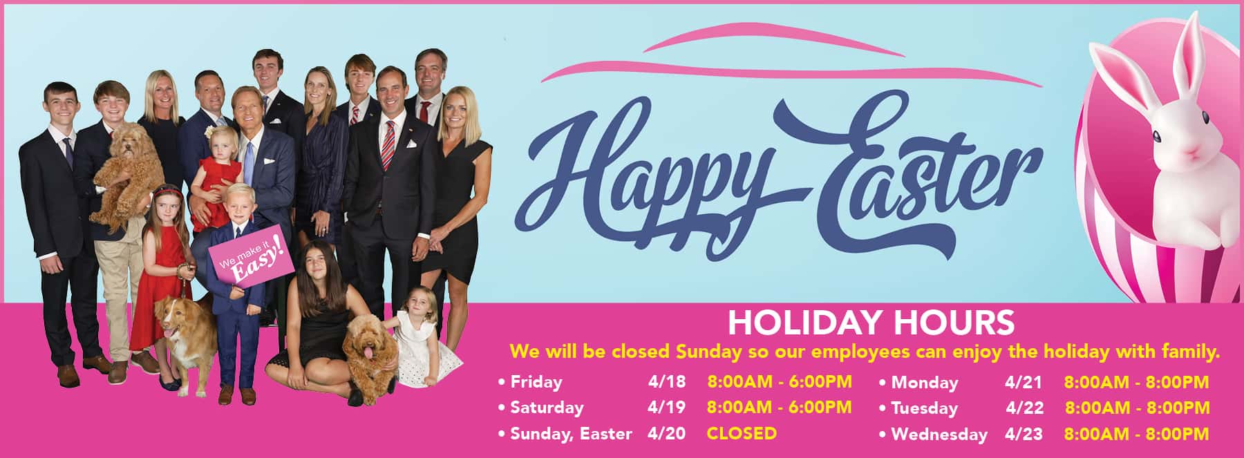 Easter Hours at Kelly Nissan of Lynnfield