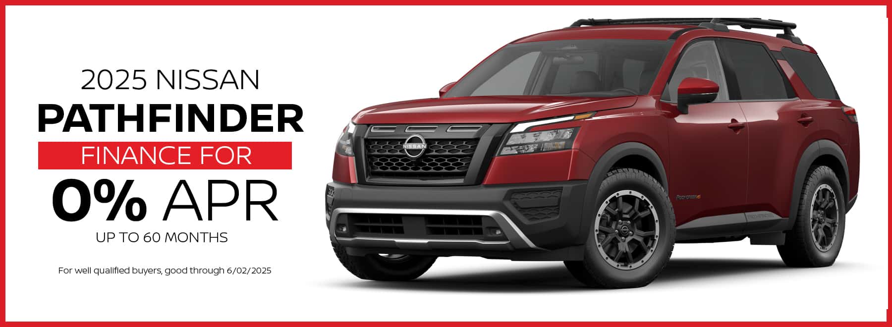 Finance 2025 Nissan Pathfinder 0% APR up to 60 months