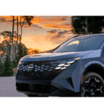 Nissan Rogue hybrid at sunset