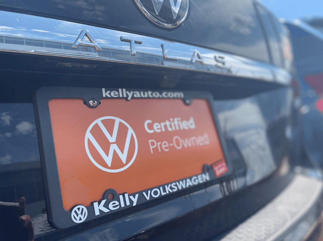 Close up of a Certified Pre-Owned Volkswagen Atlas SUV