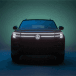 Front angle of the new 2027 VW Atlas at the New York International Auto Show