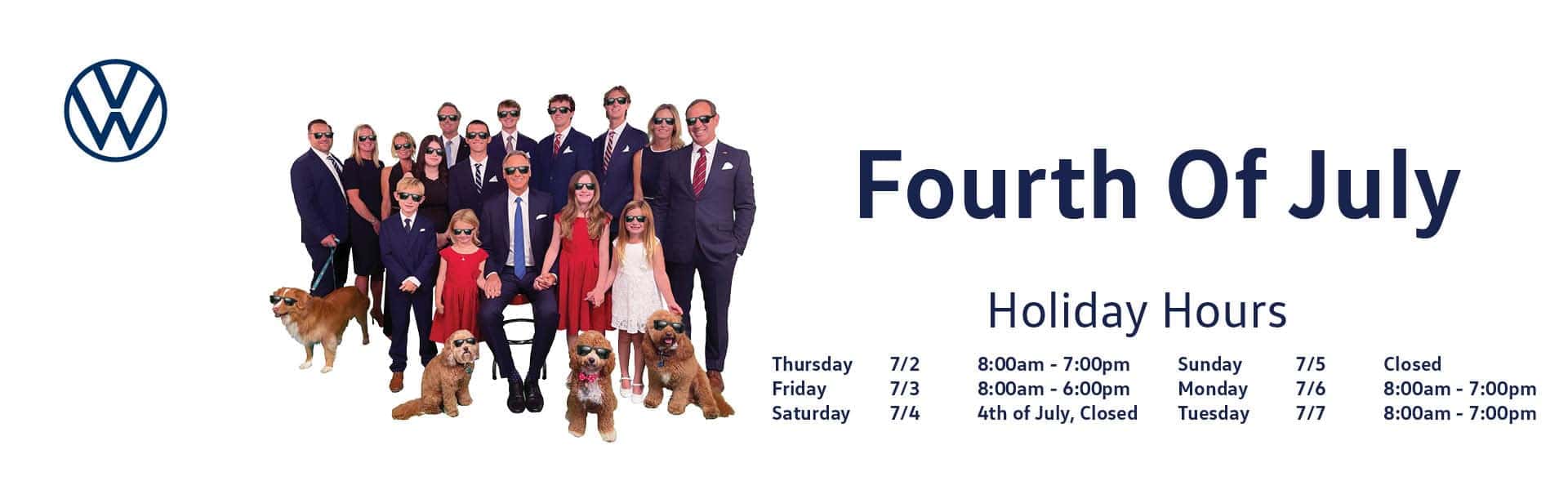 July 4th Hours at Kelly VW