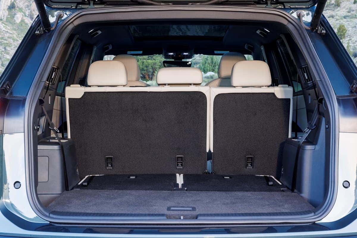 2027 Volkswagen Atlas five-seat layout with third row folded flat
