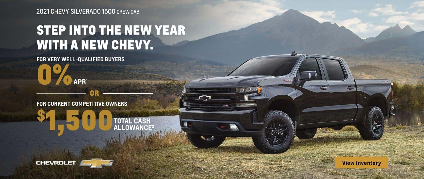 2021 Chevy Silverado 1500 Crew Cab For Well Qualified Buyers 0% APR OR 1500 Total Cash Allowance