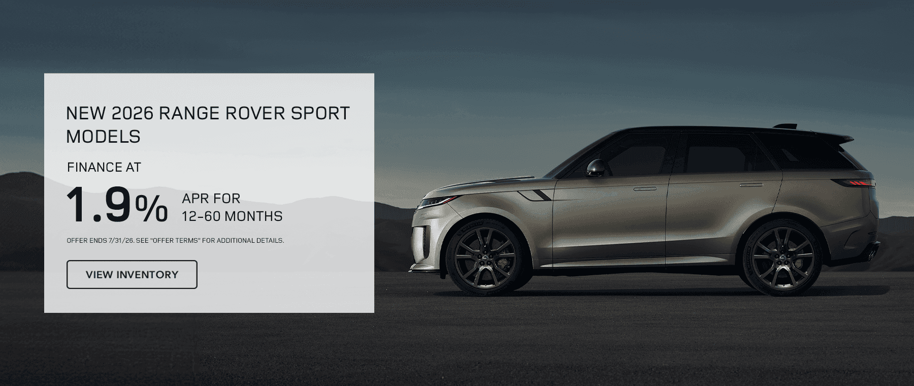 New 2026 Range Rover Sport Models