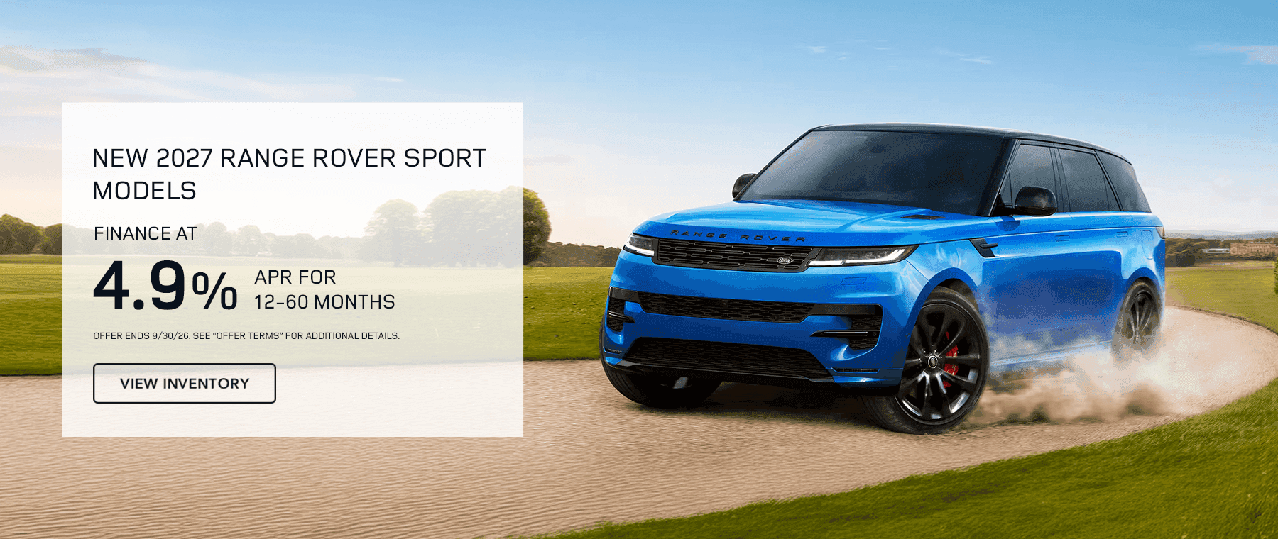 New 2026 Range Rover Sport Subtext: Finance At 1.9% APR for 12-60 months