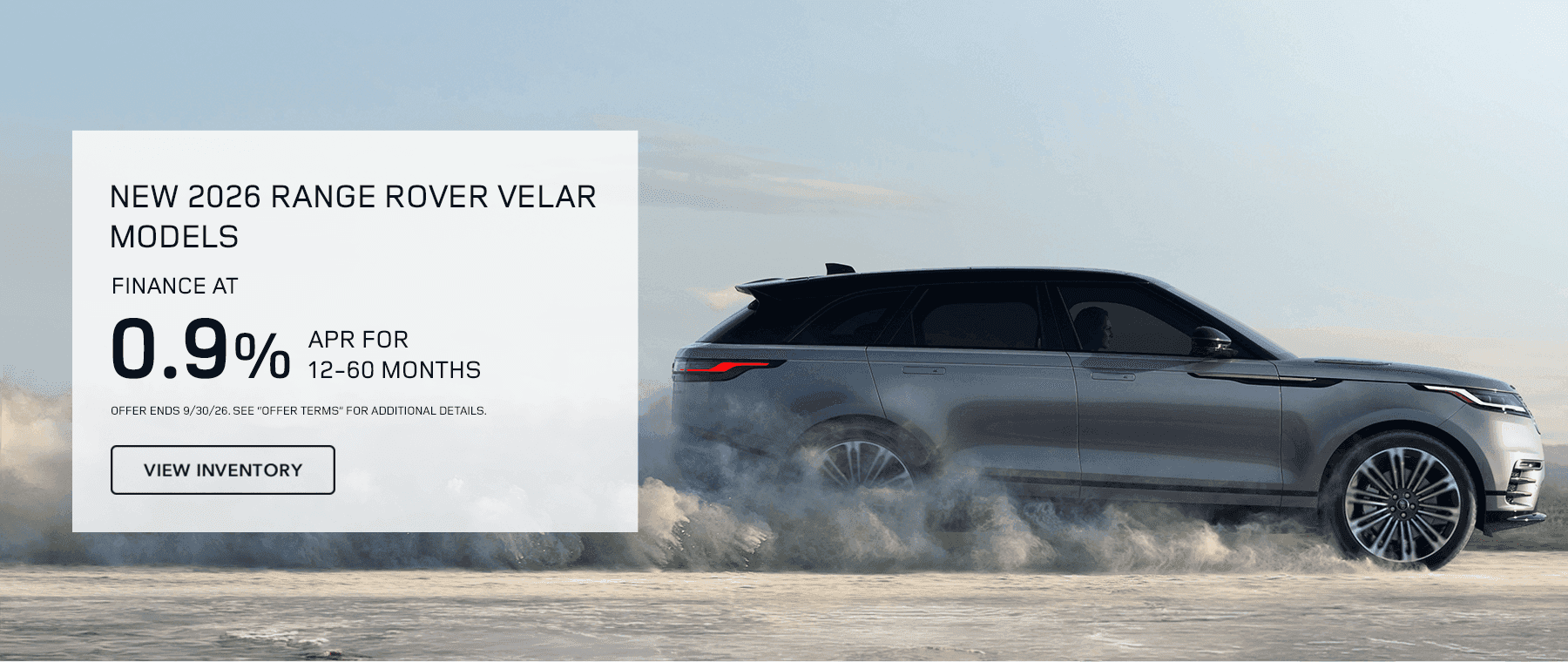 New 2026 Range Rover Velar Subtext: Finance At 0.9% APR for 12-60 months
