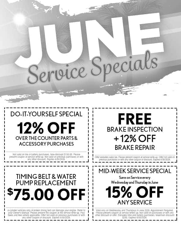 June Service Specials