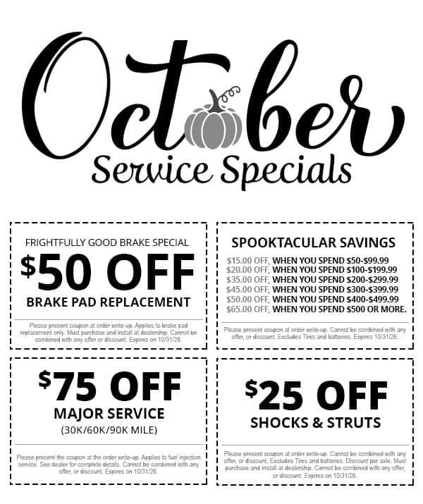 October Service Specials