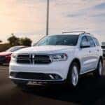 White Dodge Durango on Street