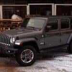 Jeep outdoors in the snow