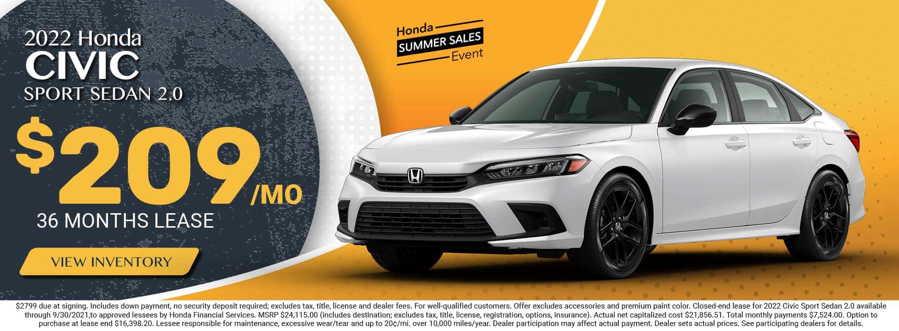 2022 Honda Civic Sport Sedan 2.0
