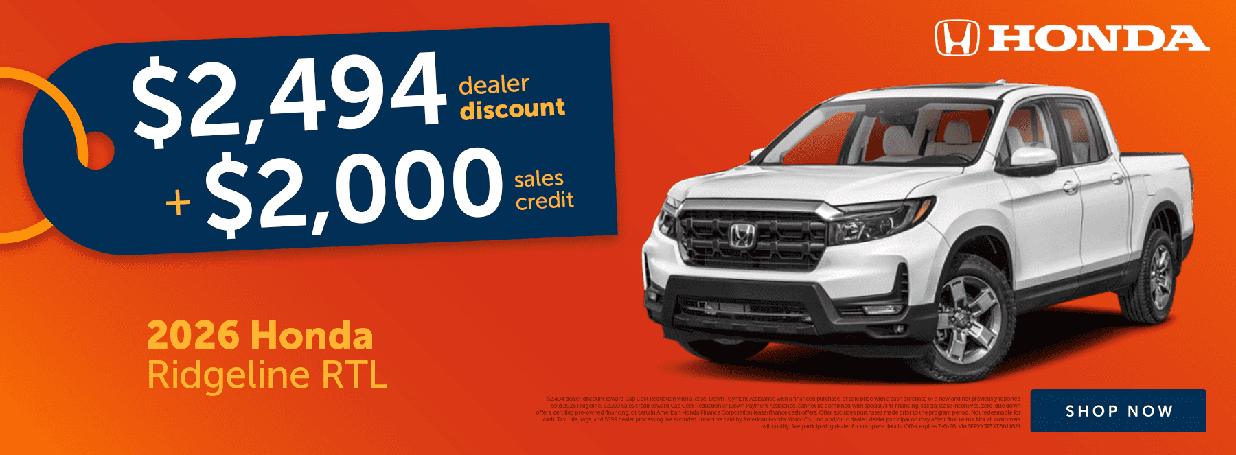 June Ridgeline Offer