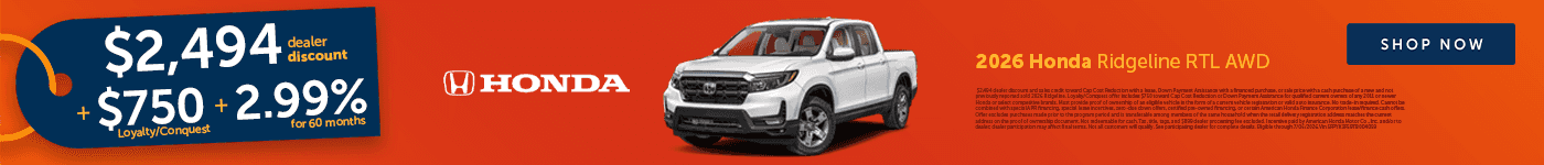 May Ridgeline Offer