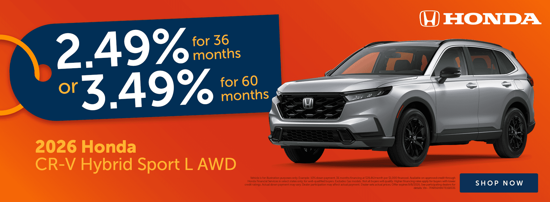 August CR-V Offer